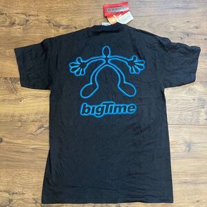 NWT VTG Big Time T-Shirt Men's M Graphic Print‎ Crew Neck Short Sleeve Top Black